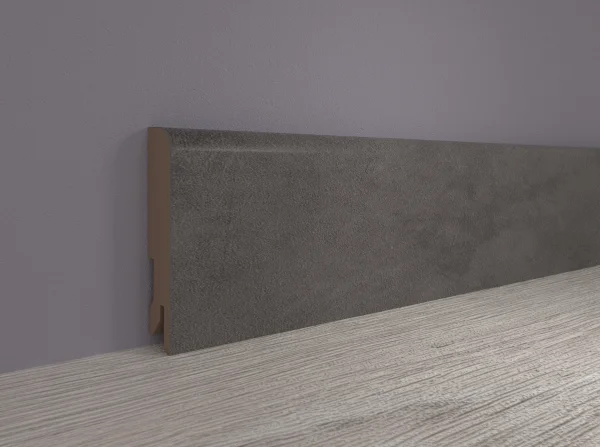 Плинтус MDF Bonkeel 24064 Бетон Лофт Графит (100х16х2400 мм) в Чебоксарах
