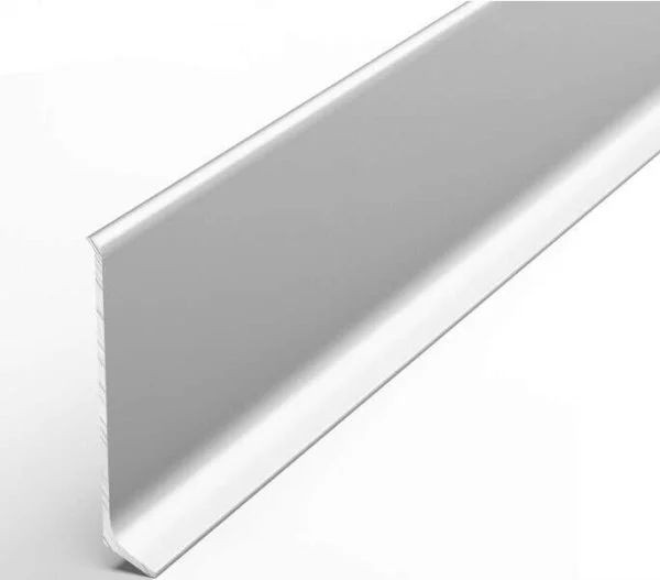 Алюминиевый плинтус Bonkeel ПЛ60 501л Серебро Люкс (58,5х11,2х2500мм) в Чебоксарах
