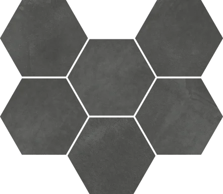 Керамогранит Italon Континуум Петрол Мозаика Гексагон (Натуральная 25х29) в Чебоксарах