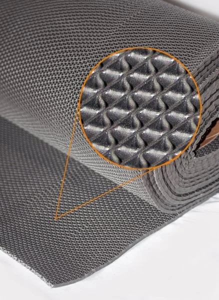 Грязезащитное рулонное покрытие ЗигЗаг Серый 5 мм (1,2 м) Китай в Чебоксарах