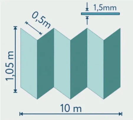 Подложка Солид 1,5мм гармошка для LVT (10.5м2) в Чебоксарах