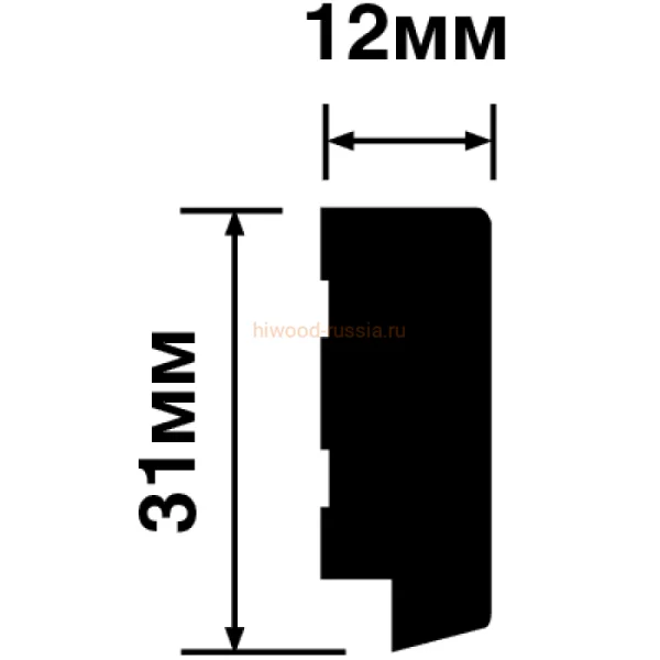 Финишный молдинг LF124B GR3 левый декорированный (31х12х2700мм) в Чебоксарах