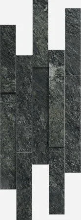 Керамогранит Italon Скайфолл Неро Брик 3D (Патинированная, 28х78) в Чебоксарах
