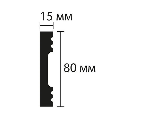 Плинтус NMC Wallstyl FD8 (80х15х2000 мм) в Чебоксарах