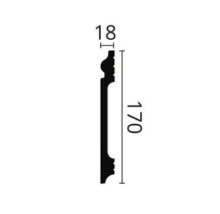 Плинтус NMC Wallstyl FL17 (170х18х2000 мм) в Чебоксарах