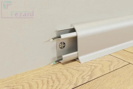 Алюминиевый плинтус Fezard Серебро 43х22х2,5м в Чебоксарах