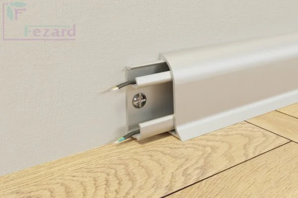 Алюминиевый плинтус Fezard Серебро 43х22х2,5м в Чебоксарах