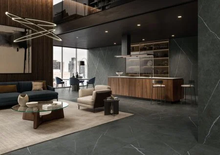 Керамогранит Italon Метрополис Империал Блэк 80х80 (Натуральная и Реттифицированная) в Чебоксарах