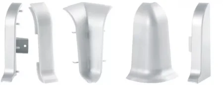 Угол наружный для плинтуса ALP-C43 Серебро (ПВХ) в Чебоксарах