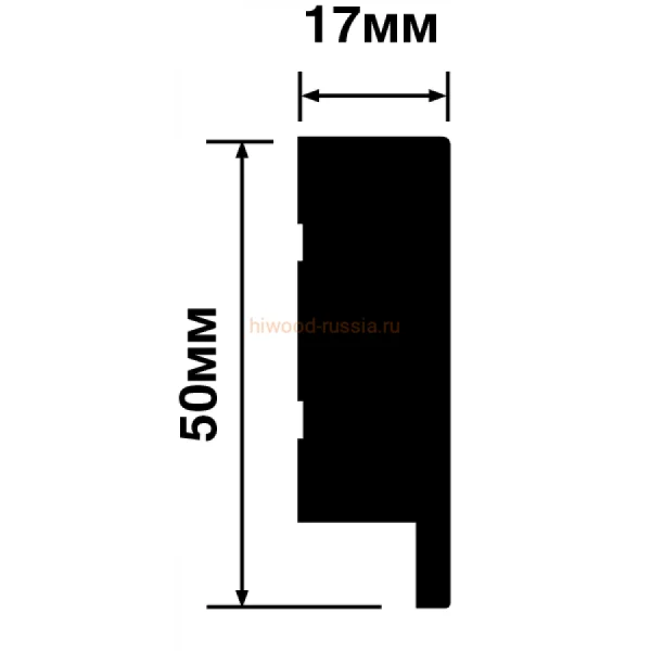 Финишный молдинг LF1 W50 (50х17х2700мм) в Чебоксарах
