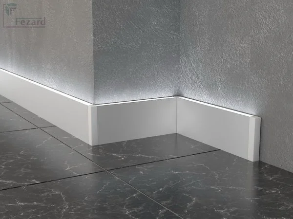 Алюминиевый плинтус Fezard Кабельный ALP-G80-LA Алюминий 80*15*2500 мм в Чебоксарах