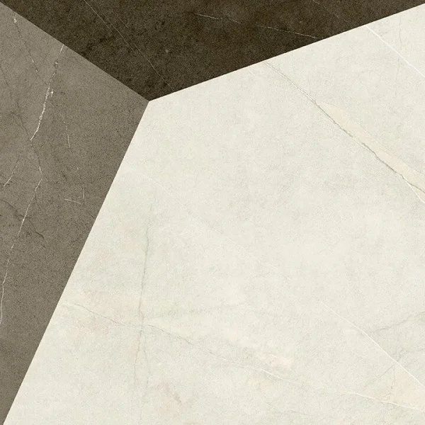 Керамогранит Coliseum Фьямма Уайт Вставка Фрэйм 60х60 (Натуральный и Реттифицированный) в Чебоксарах