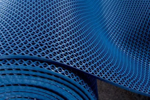 Грязезащитное рулонное покрытие ЗигЗаг Синий 4,5 мм (1,2 м) Китай в Чебоксарах