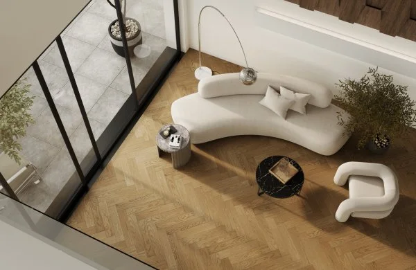 Паркетная доска Quartz Parquet Английская Ёлка Дуб Рустикальный 33-410 в Чебоксарах