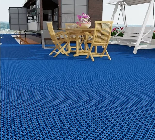 Грязезащитное рулонное покрытие ЗигЗаг Синий 4,5 мм (1,2 м) Китай в Чебоксарах
