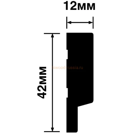 Финишный молдинг LF124A GN68 правый декорированный (42х12х2700мм) в Чебоксарах