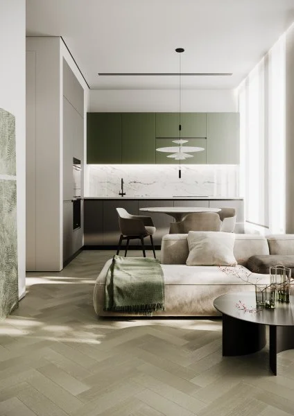 Паркетная доска Quartz Parquet Штучный паркет Дуб Лунный 44-1258-08 в Чебоксарах