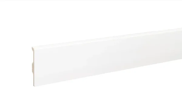 Плинтус дюрополимерный Bonkeel 01 Белый (80х14х2000 мм) в Чебоксарах