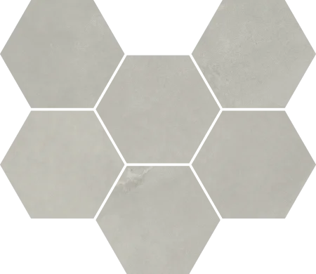 Керамогранит Italon Континуум Сильвер Мозаика Гексагон (Натуральная 25х29) в Чебоксарах