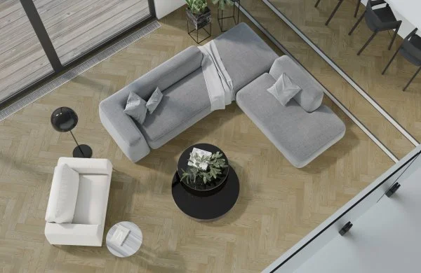 Паркетная доска Quartz Parquet Английская Ёлка Дуб Карельский 33-419 в Чебоксарах