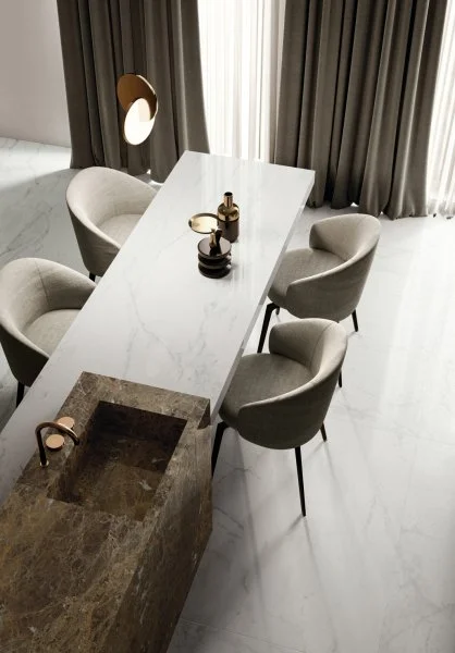 Керамогранит Italon Шарм Делюкс Бьянко Микеланджело 60х120 (Паттинированная и реттифицированная) в Чебоксарах