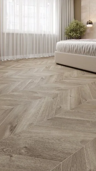 Кварц-виниловая плитка Alpine Floor Chevron Дуб Натур. Отбеленный ECO 20-3 (2,5 мм. 43 класс) в Чебоксарах