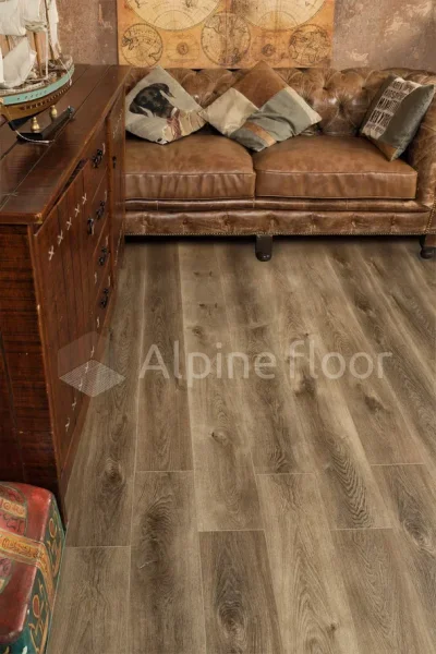 Кварц-виниловая плитка Alpine Floor Premium XL Дуб Коричневый ЕСО 7-9, 8 мм. 43 класс в Чебоксарах