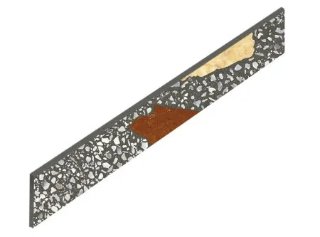 Керамогранит Coliseum Палладио Блэк Плинтус (Натуральный, 7,2х60) в Чебоксарах