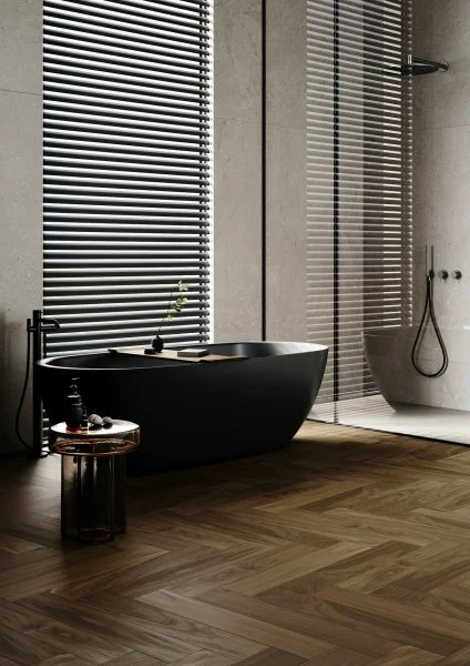 Паркетная доска Quartz Parquet Английская Ёлка Орех Американский 33-400-29 в Чебоксарах