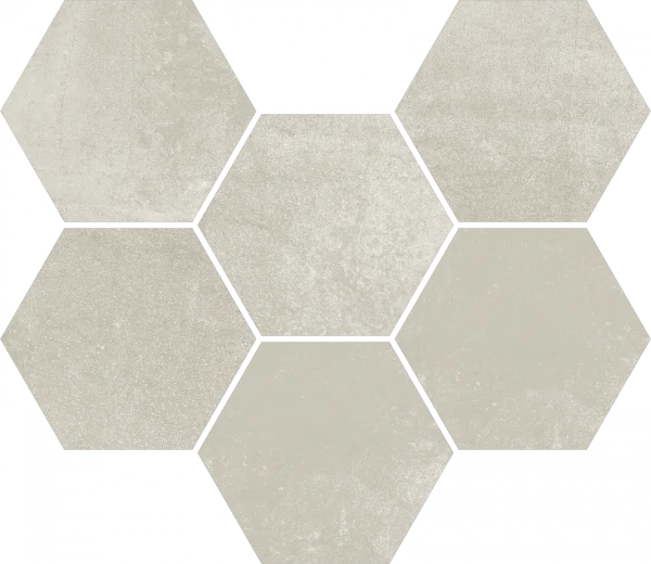 Керамогранит Coliseum Экспо Уайт Мозаика Гексагон (Натуральная, 25х29) в Чебоксарах