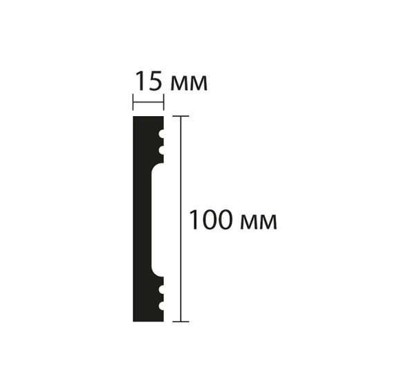 Плинтус NMC Wallstyl FD10 (100х15х2000 мм) в Чебоксарах