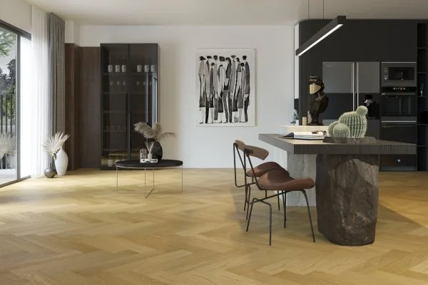 Паркетная доска Quartz Parquet Английская Ёлка Дуб Медовый Раф 33-463 в Чебоксарах