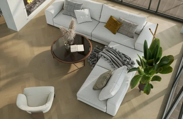 Паркетная доска Quartz Parquet Английская Ёлка Дуб Шампань 33-414 в Чебоксарах