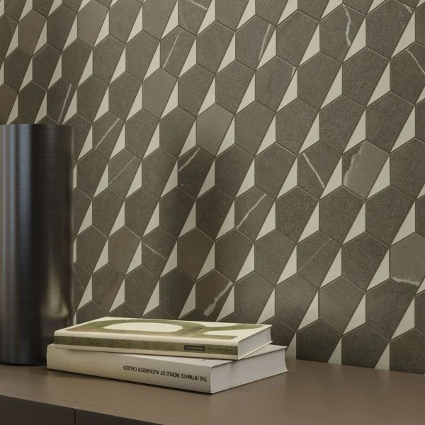 Керамогранит Italon Метрополис Мозаика Гексакон Ворм 25.4x31 (Натуральная) в Чебоксарах