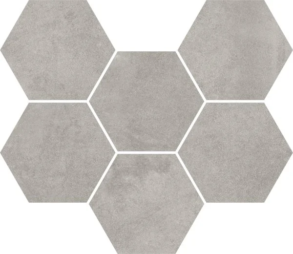 Керамогранит Coliseum Экспо Грэй Мозаика Гексагон (Натуральная, 25х29) в Чебоксарах