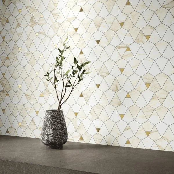 Керамогранит Italon Этернум Каррара Мозаика Вертекс 25.8х30 (Натуральная) в Чебоксарах