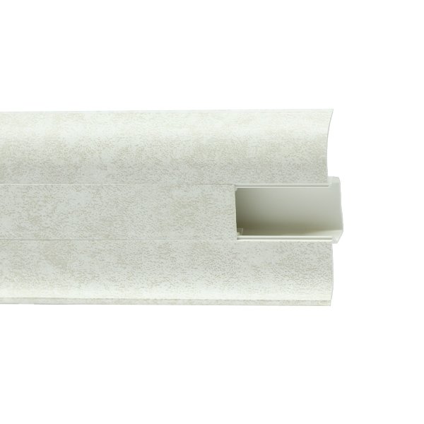 Пластиковый плинтус Royce №860 Белый Кварц (58х22х2200мм) в #REGION_NAME_DECLINE_PP#